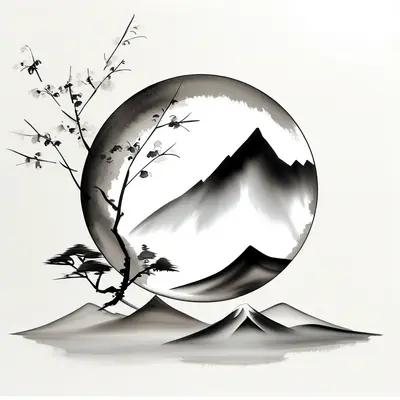 Abstract Ink Wash