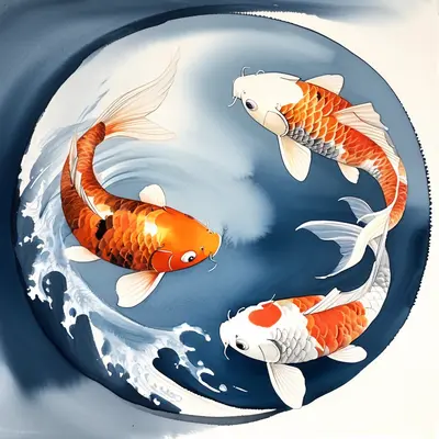 Ink Koi Swirl