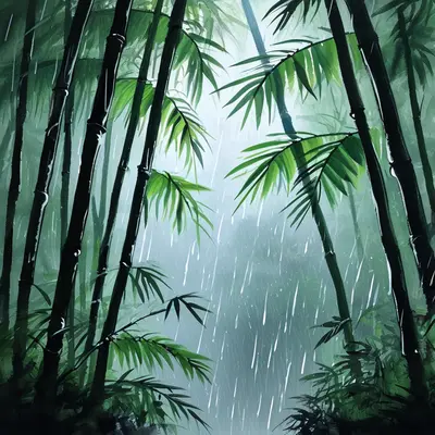 Bamboo in Rain